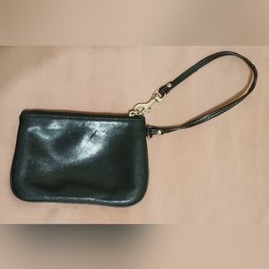 Coach Leather Wristlet | Black ⚫
